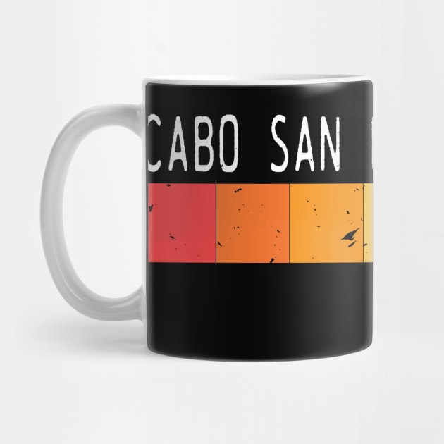 Cabo San Lucas Mexico Vacation Vintage Rainbow Design by FilsonDesigns